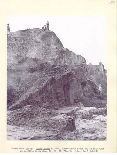 Excavation at north end of main unit at profiles along rows 19, 20, 21
